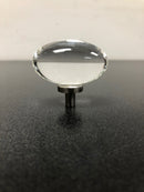 Amerock BP36651CG10 Glacio 1-3/4 Inch Oval Cabinet Knob - Crystal / Satin Nickel