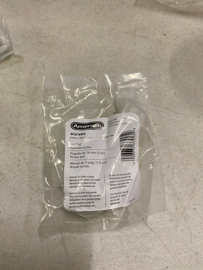 Amerock Appoint 3 inch 76mm Center-to-Center Polished Nickel Cabinet Pull