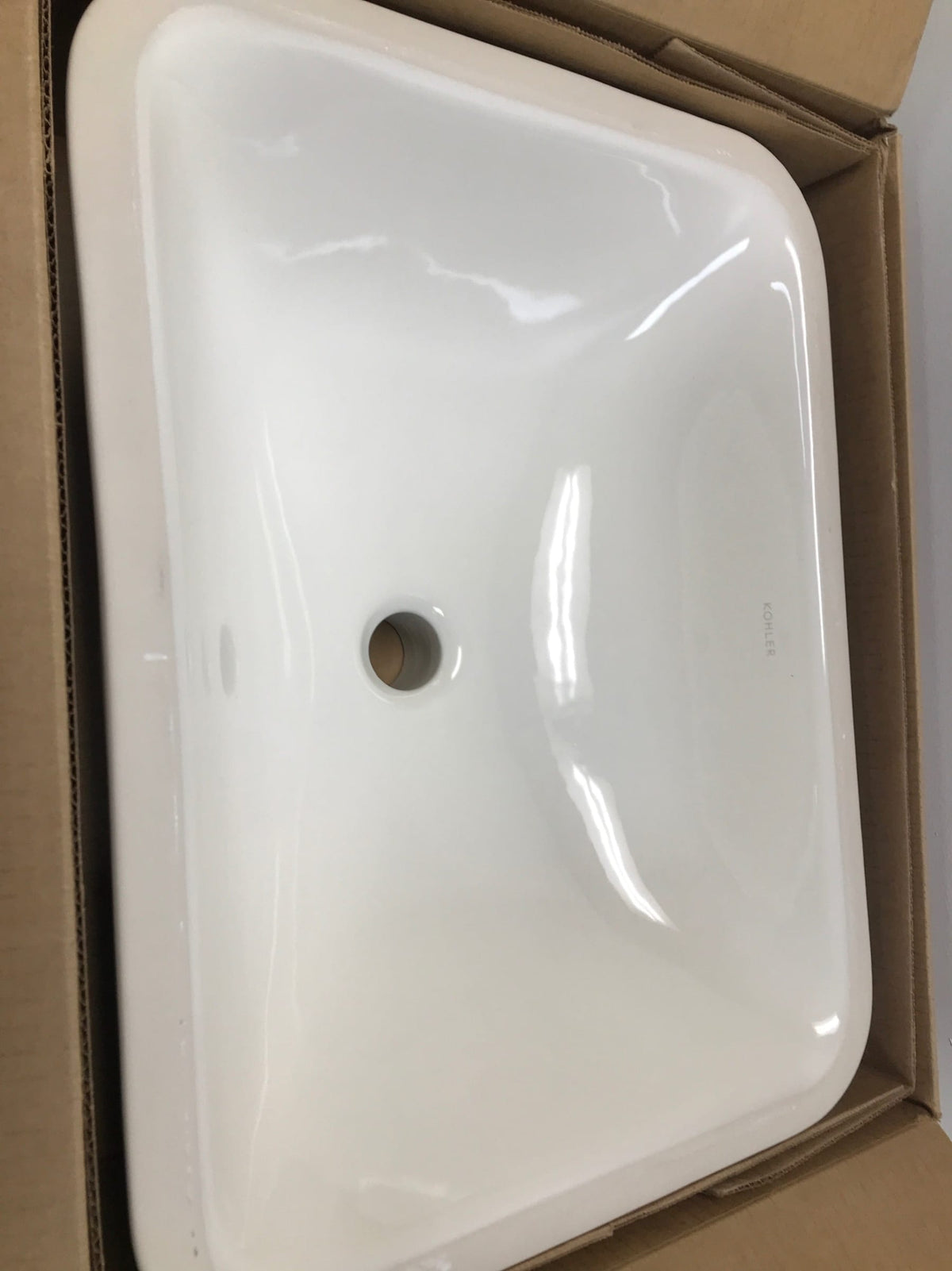 Kohler K-20000-96 Caxton Rectangle 20-1/4" Undermount Bathroom Sink with Overflow - Biscuit