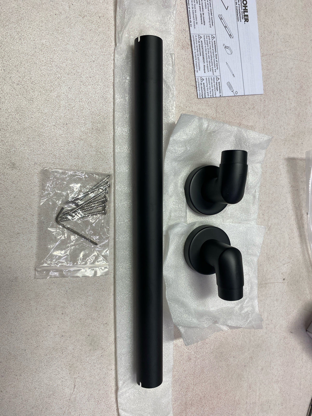 Kohler K-24549-BL Kumin 18" Grab Bar - Matte Black