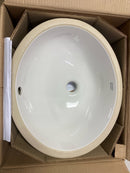 American Standard 0495300.020 Ovalyn 15" Undermount Porcelain Bathroom Sink - White