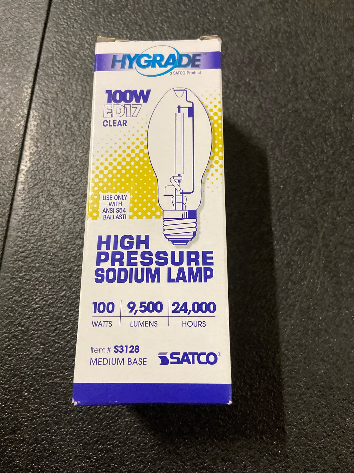 Satco Lighting S3128 Single 100 Watt ED17 Shaped Medium (E26) Base HID Bulb - Clear