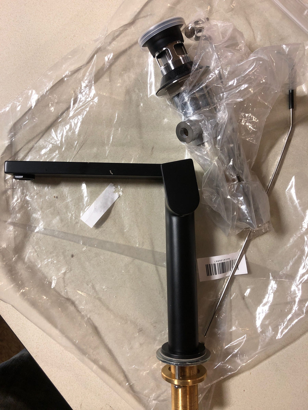 Kohler K-73168-4-BL Composed 1.2 GPM Vessel Single Hole Bathroom Faucet with Pop-Up Drain Assembly - Black