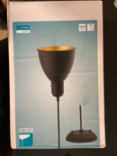EGLO Priddy 1-Light Mini Pendant Hanging Lighting Fixture with Steel Shade for Kitchen Island, Hallway, and Dining Room, 60W, 82 in, Black and Gold