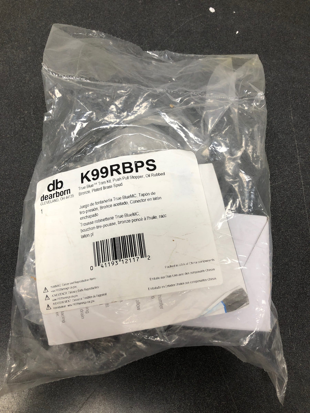 Dearborn K99ps True Blue 1-1/2" Tub Drain Kit - - Bronze