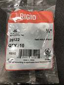 Halex 26122 3/4 in. 2-Hole Conduit Straps (10-Pack)