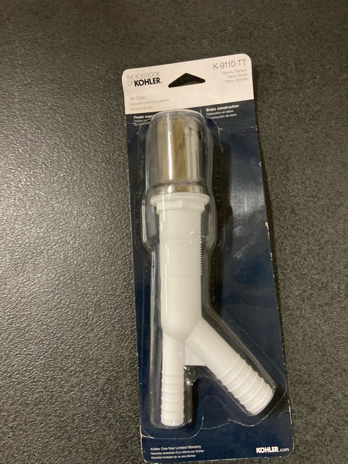 Kohler K-9110-TT Brass Air Gap Body with Cover - Vibrant Titanium