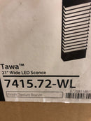 Sonneman 7415.72-WL Tawa 21" Wide LED Sconce - Textured Bronze