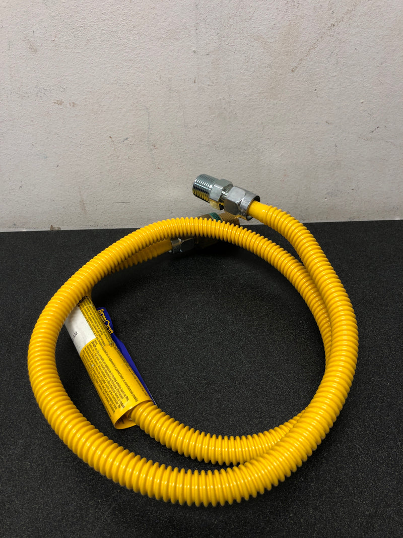 Brasscraft CSSD64TE-48 X 1/2 in. MIP x 1/2 in. MIP x 48 in. Gas Connector (1/2 in. OD) w/Safety+Plus2 Thermal Excess Flow Valve (60,500 BTU)