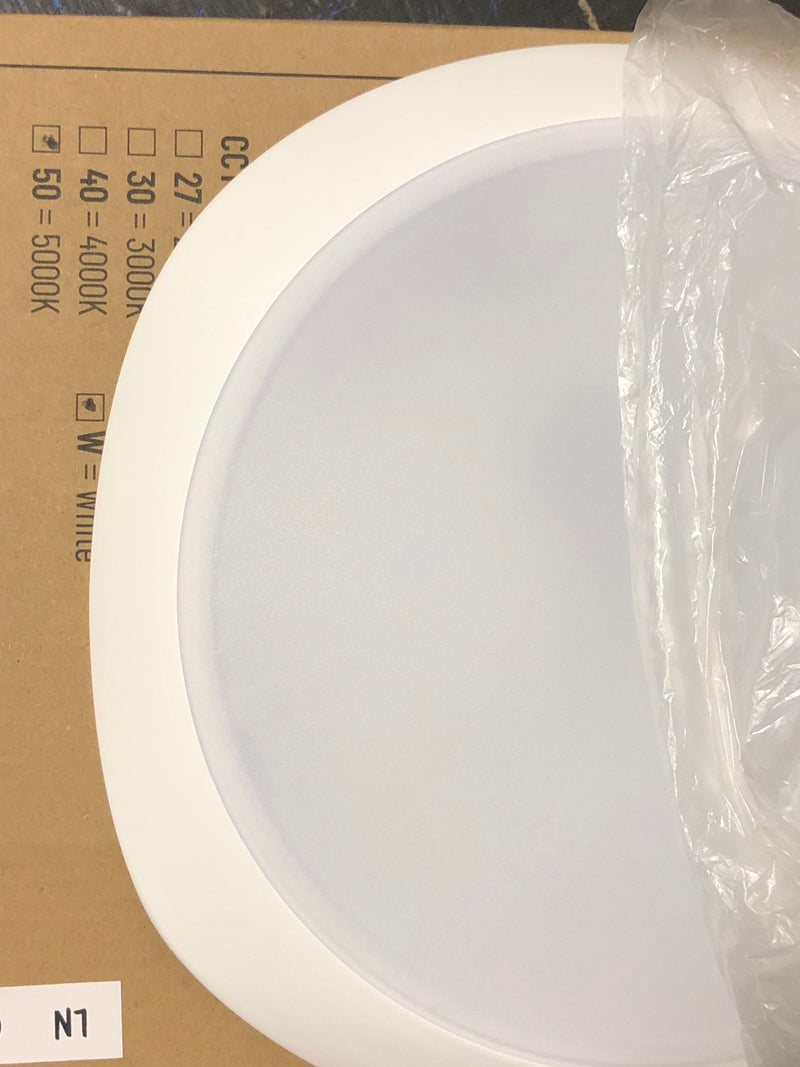 Nora Lighting NLOPAC-R8T2450W Opal 9-1/2" Wide 5000K LED Flush Mount Ceiling Fixture - White