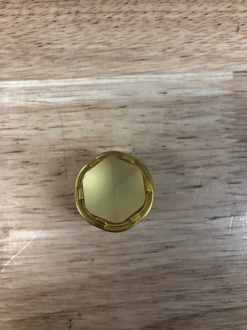 Belwith Keeler B076304GF-BGB Chrysalis 1-3/16 Inch Modern Glam Cut Glass Geometric Cabinet Knob / Drawer Knob with Wire Wrap Inspired Accent - Brushed Golden Brass With Frosted Glass