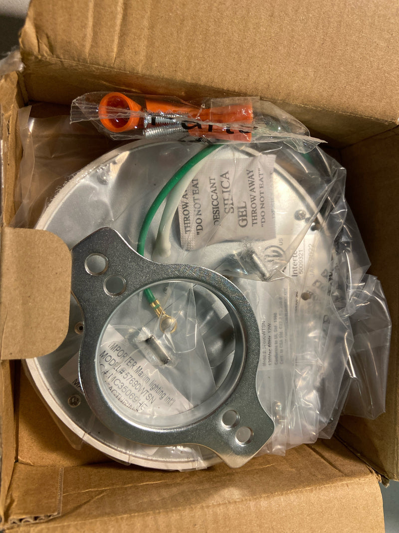 Maxim Lighting 57690WTSN Chip-12W 1 LED Round Flush Mount-5.25 Inches Wide by 0.5 inches high, Finish Color: Satin Nickel