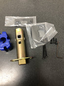 Emtek 5110HLOUS19LH Helios Left Handed Passage Door Lever Set with Square Rose - Flat Black