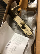 Signature Hardware 441386 Marconi Right Handed Solid Brass Full Plate Keyed Entry Single Cylinder Door Handleset with Interior Lever and 2-3/4" Backset - Antique Brass