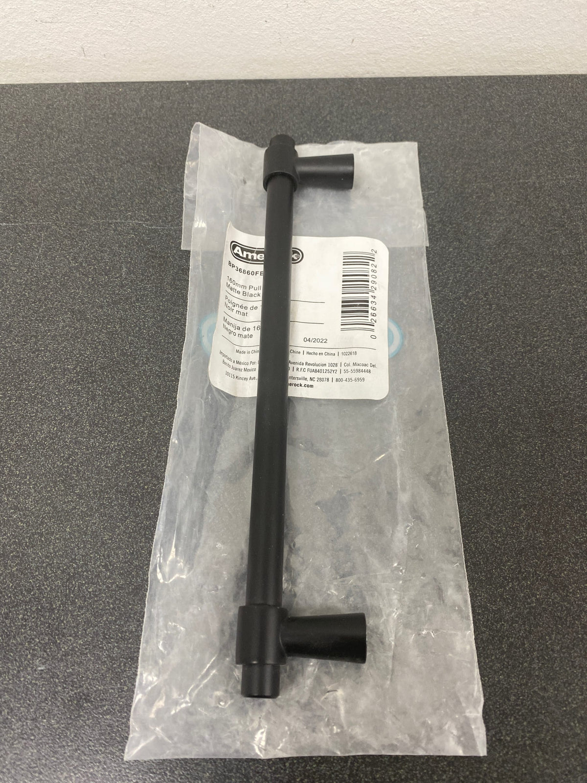 Amerock BP36860FB Destine 6-5/16 Inch Center to Center Bar Cabinet Pull - Matte Black