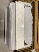 Reallnaive 1 Pcs 22" x 4" Marble Vanity Sidesplash Bathroom Vanity Backsplash Engineered Stone Side Splash for Bathroom Sink Home Decoration (Carrara White)