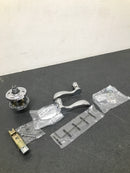 Baldwin PSCURLTRR260 Curve Passage Leverset with Traditional Round Rose - Left Handed - Polished Chrome