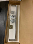 Emtek 28107MQUS26 Modern Tubular 18" Towel Bar with Small Square Rosette - Polished Chrome