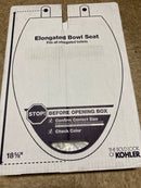 KOHLER K-7315-0 Quick-Release Elongated Toilet Seat White GRIP-TIGHT CACHET, 1
