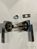 Kwikset 720HFLSQT-26 Halifax Passage Door Lever Set with Square Rose - Polished Chrome