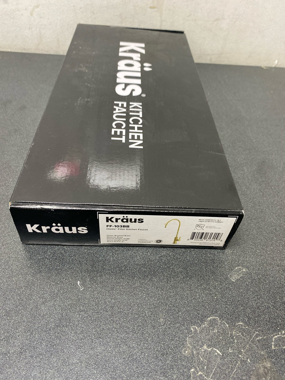 Kraus FF-103BB Oletto 1 GPM Cold Water Dispenser - Less Filter System - Brushed Brass