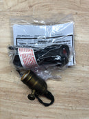 Maxim 12120BKAB Early Electric Fabric Cord Plug-In Pendant - Black / Antique Brass