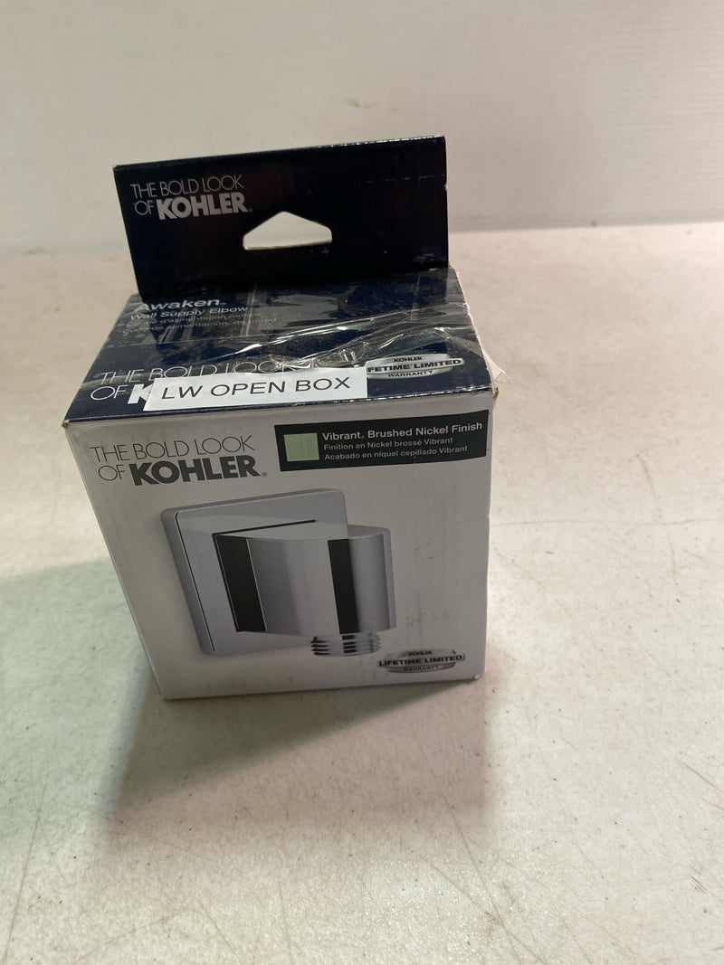Kohler K-98350-BN Awaken Wall-Mount Supply Elbow in Vibrant Brushed Nickel