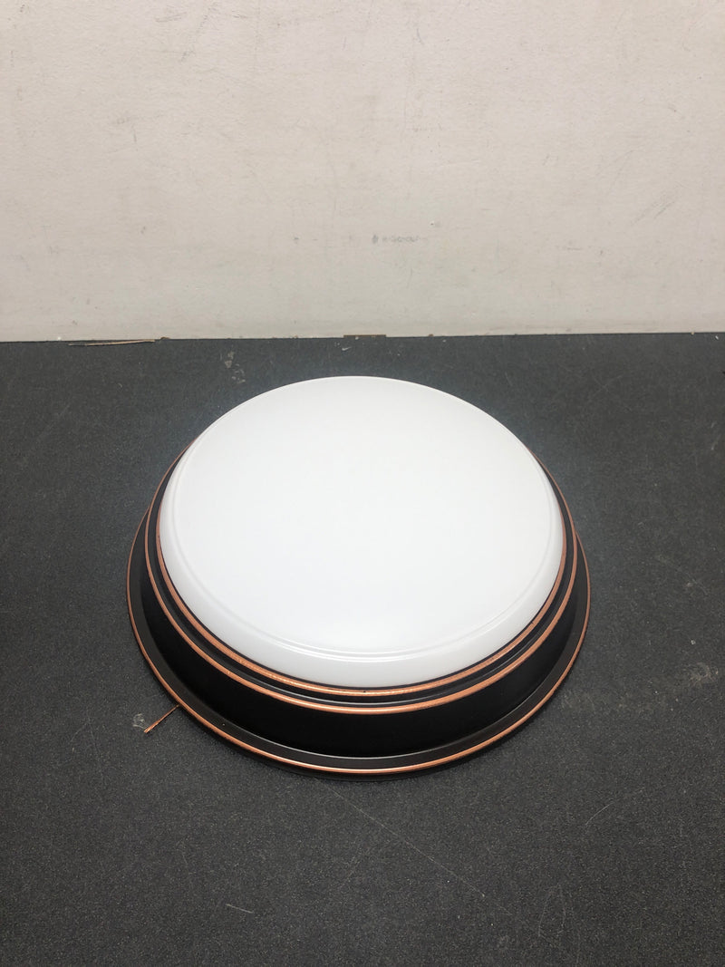 Hampton bay IKE2001L 11 in. Oil Rubbed Bronze Integrated LED Outdoor Flush Mount Ceiling Light