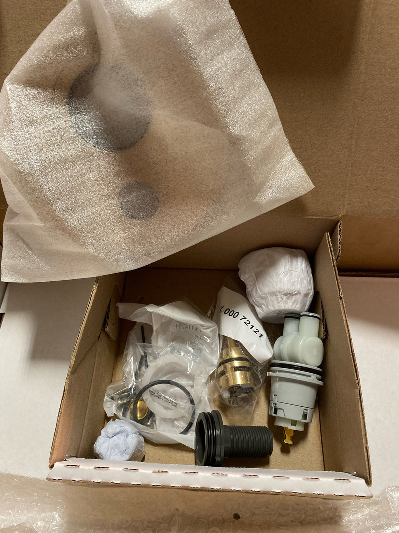 Delta 342702-CZ Modern Round Non Shared Function Shower System Package with 1.75GPM Single Function Shower Head and Hand Shower - Includes Rough-In - Champagne Bronze