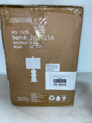 JONATHAN Y JYL1021A February 21" Glass/Metal LED Table Lamp Contemporary Bedside Desk Nightstand for Bedroom Living Room Office College Bookcase LED Bulb Included, White/Brass Gold