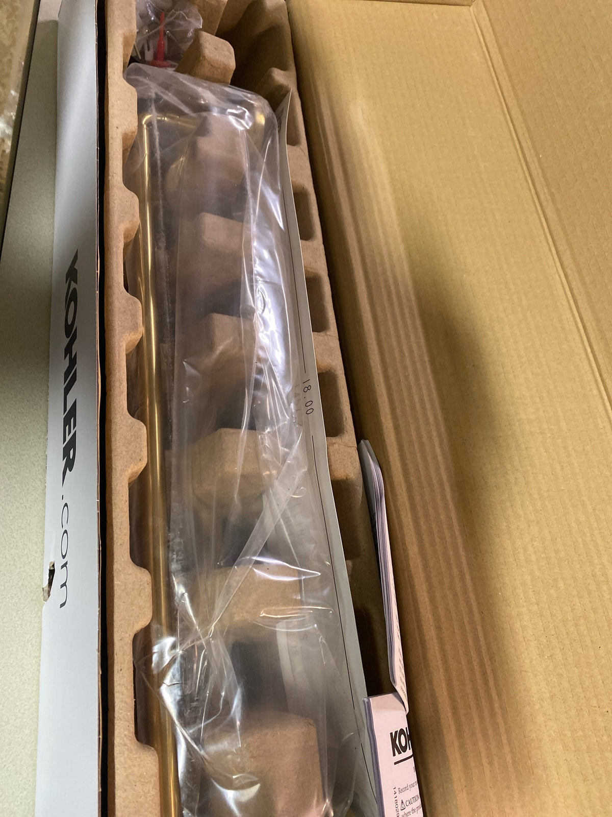 Kohler K-27425-2MB Tone 18" Towel Bar - Vibrant Brushed Moderne Brass