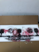 Lnc A03255 3-Light Industrial Black Dome Island Chandelier Modern Farmhouse Linear Barn Pendant with Rustic Brushed Gray Shades