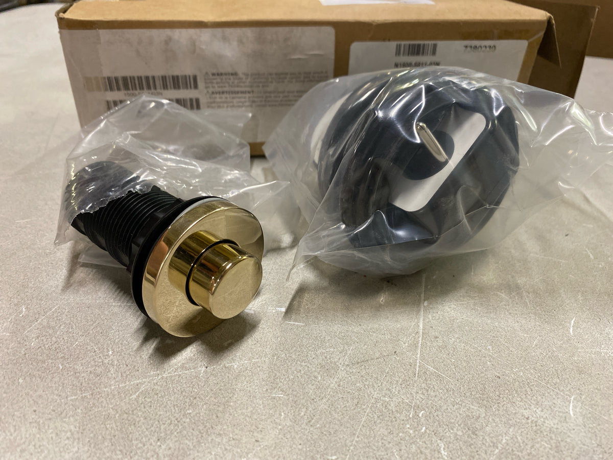 Newport Brass 1500-5811-03N East Linear Air Activated Garbage Disposal Switch Kit - Polished Brass Uncoated (Living)
