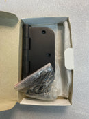 Hickory Hardware 70306-9312 Solid Brass 3.5" x 3.5" - 5/8" Radius Corner Plain Bearing Arc Pattern 6 Hole Door Hinge - Authentic Black Brass