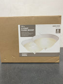 commercial electric White Twin Pack 2-Light Flushmount