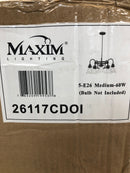 Maxim lighting 26117CDOI Seafarer 23.75 in. W 5-Light Oil Rubbed Bronze Chandelier with Seedy Shade