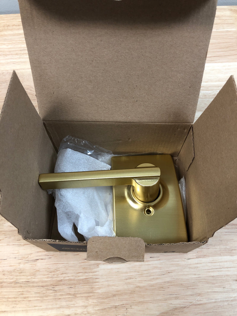 Schlage F170LAT608CEN Latitude Non-Turning One-Sided Dummy Door Lever with Decorative Century Trim - Satin Brass