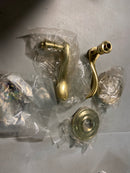 Baldwin 5455V.FD 5455V Non-Turning Two-Sided Dummy Door Lever Set with 5048 Rose from The Estate Collection - Satin Brass
