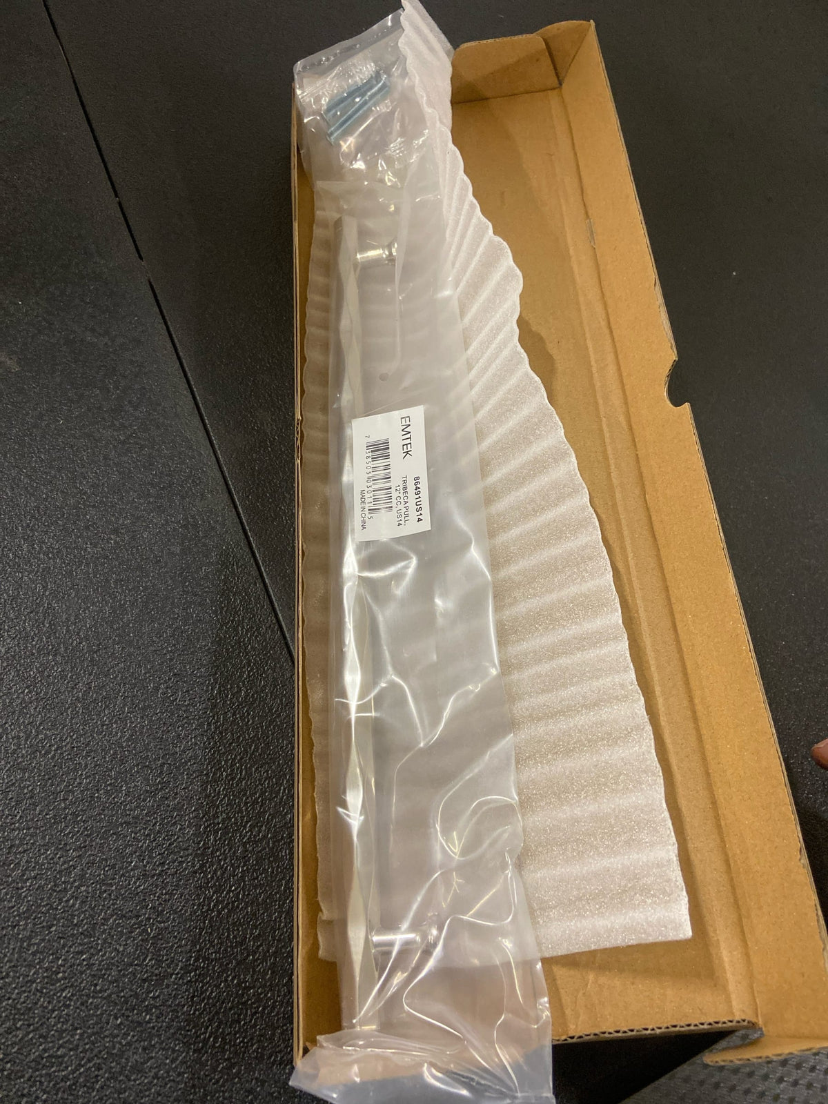Emtek 86491US14 Emtek 86491 Tribeca 12 Inch Center to Center Bar Cabinet Pull