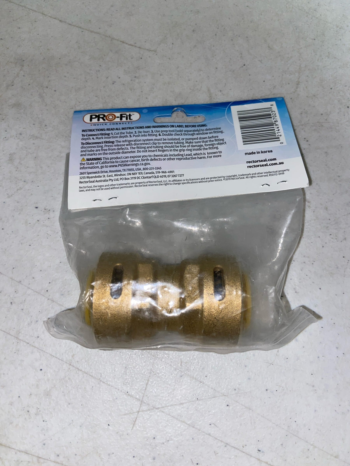 Rectorseal 87023 PRO-Fit 7/8 in. Quick Connect Union