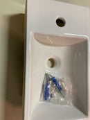 WS Bath Collections Minimal 4057 Minimal 17-9/10" Wall Mounted/Vessel Bathroom Sink - White