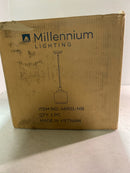 Millennium Lighting 46901-MB Asheville 8" Wide Mini Pendant with Clear Glass Shade - Matte Black