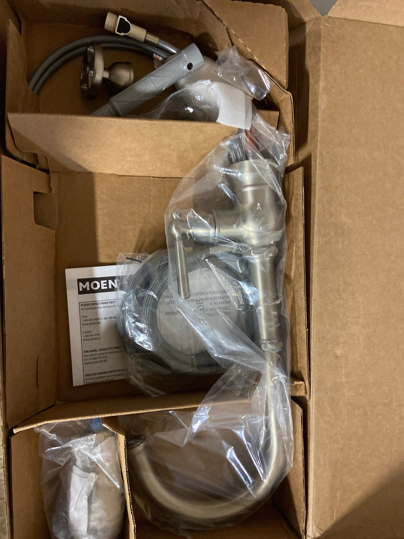 Moen S72003SRS Paterson One-Handle Pull-down Kitchen Faucet with Power Boost, Includes Interchangeable Handle, Spot Resist Stainless