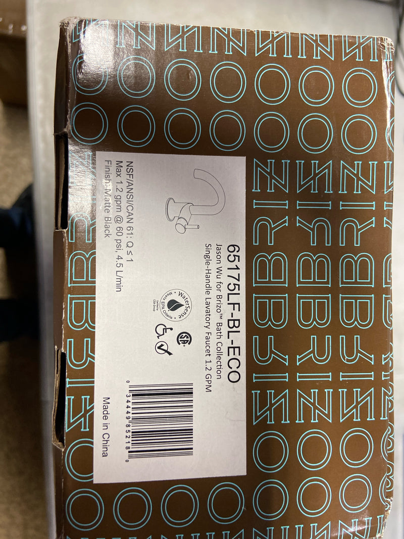 Brizo 65175LF-BL-ECO Odin 1.2 GPM Single Hole Bathroom Faucet with Single Handle - Matte Black