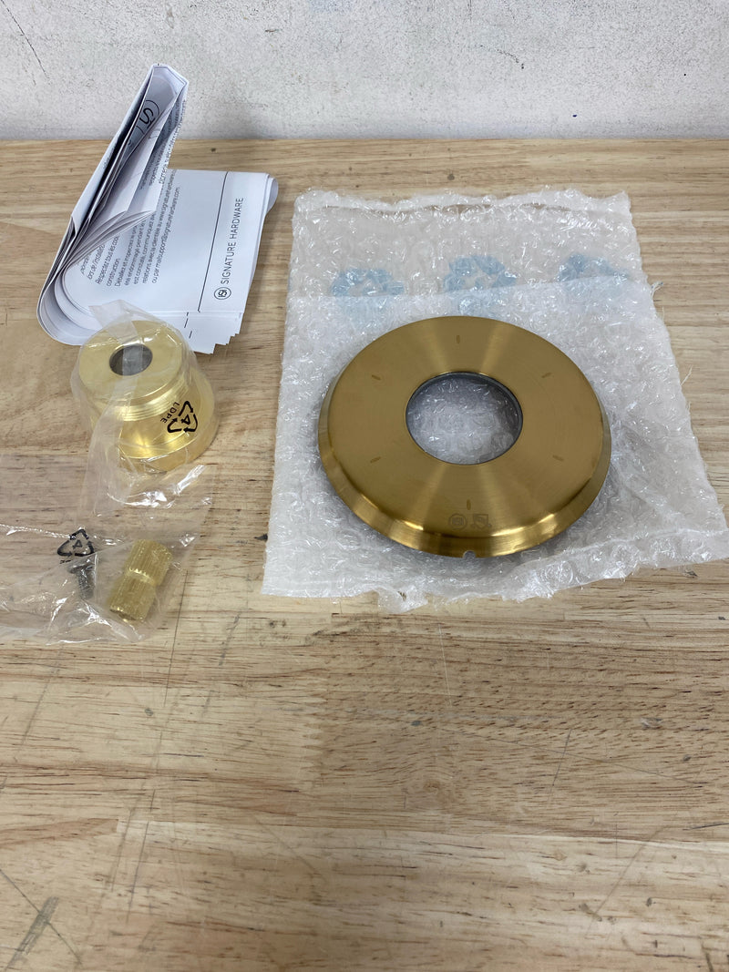 Signature Hardware 497670 Elita Diverter Trim - Less Handle - Brushed Gold