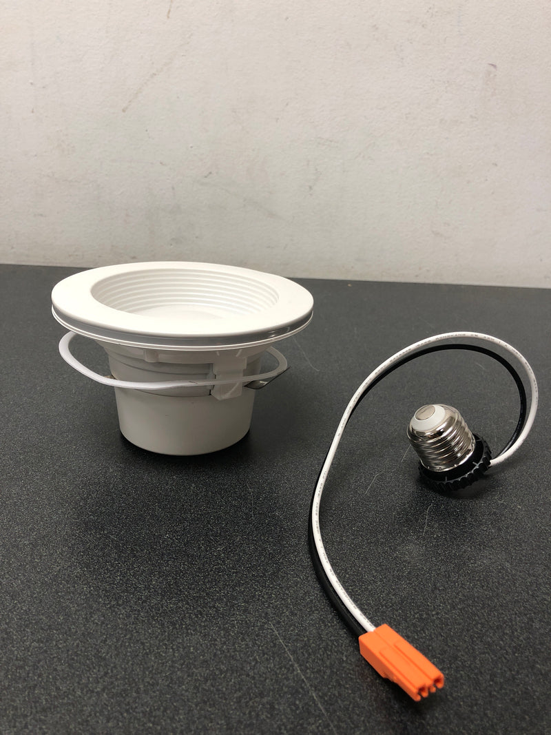 Commercial electric 53805101 4 in. Adjustable CCT Integrated LED Recessed Light Trim w/ Night Light 625 Lumens Retrofit Kitchen Lighting Dimmable