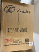 Z-Lite 476P-ROD-MB-OBR Bella 12" Wide Pendant - Matte Black / Olde Brass
