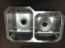 Elkay HDU312010R Avenue Undermount Stainless Steel 32 in. Offset Double Bowl Kitchen Sink