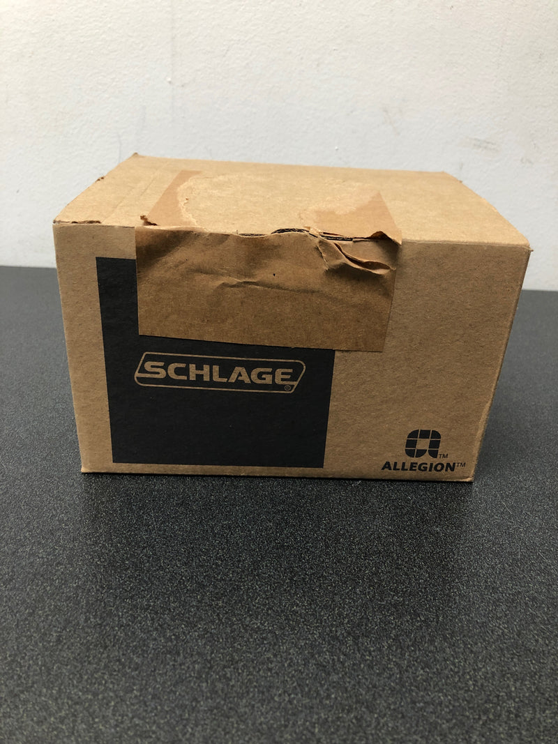 Schlage F51AMER619GRW Merano Single Cylinder Keyed Entry Door Lever Set with Decorative Greenwich Trim - Satin Nickel