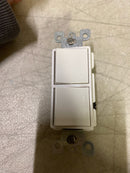 Leviton 15 Amp, 120/277 Volt, Decora Brand Style 3-Way / 3-Way AC Combination Switch, Commercial Grade, Grounding, 5643-W, White